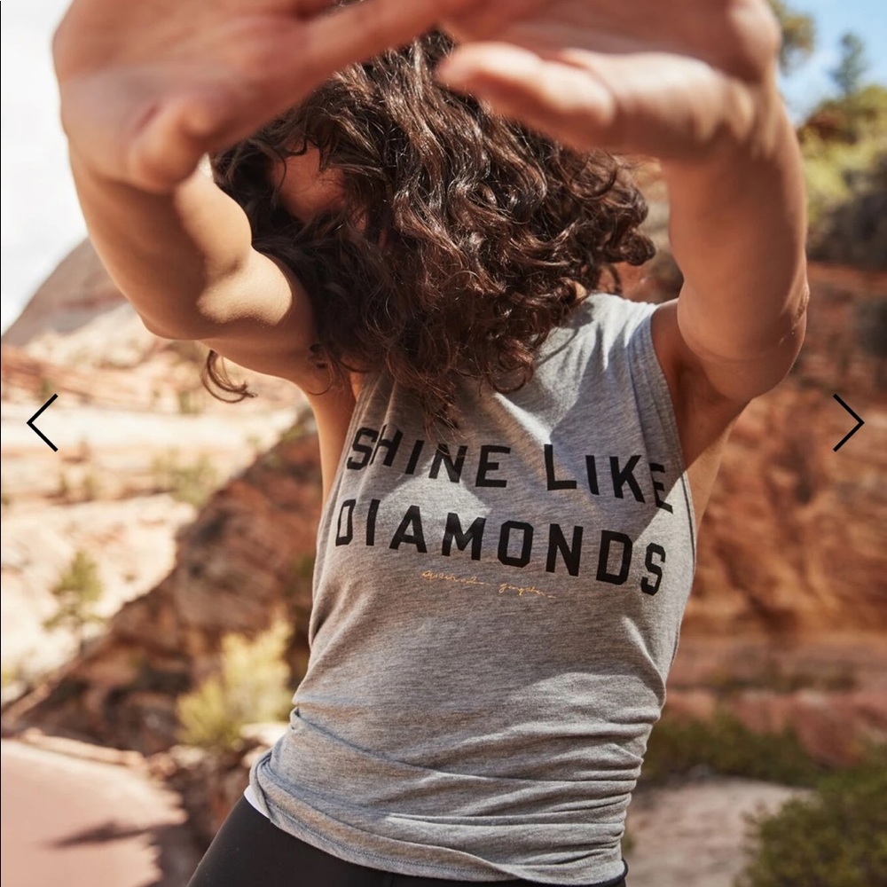 NWOT Shine Like Diamonds Muscle Tank L